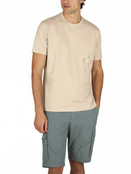 Paul & Shark - Beige Crew Neck Embroidered T-Shirt