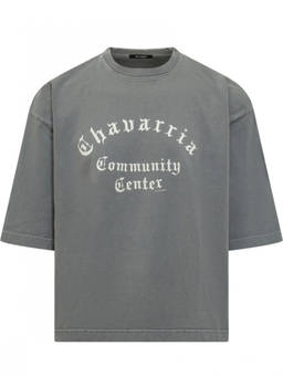 Willy Chavarria - Grey Crew Neck T-Shirt (S)