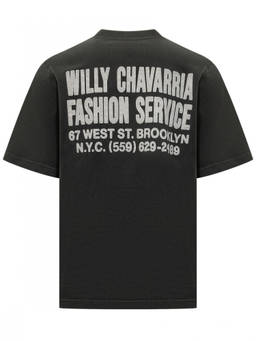 Willy Chavarria - Black Crew Neck T-Shirt (M)