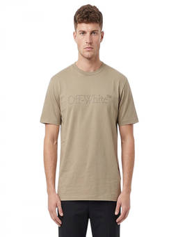 OFF-WHITE - Beige Slim Logo T-Shirt