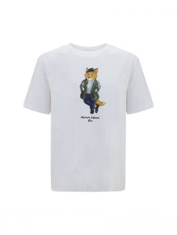 Maison Kitsune - White Crew Neck T-Shirt