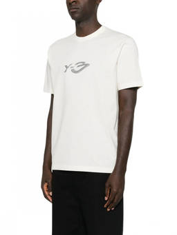 Y-3 - Beige Logo Crew Neck T-Shirt