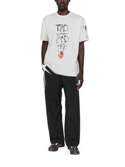 Y-3 - Grey Graphic Print T-Shirt