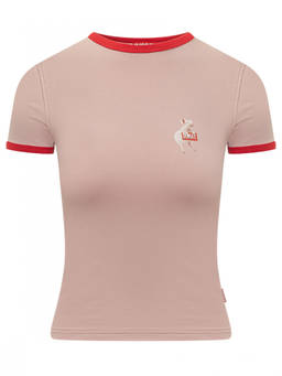 Diesel - Pink Logo Crew Neck T-Shirt (XS)
