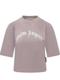 Palm Angels - Purple Logo Crew Neck T-Shirt