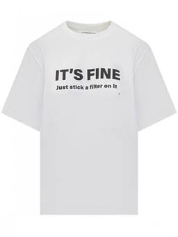 Victoria Beckham - White Graphic Crew Neck T-Shirt
