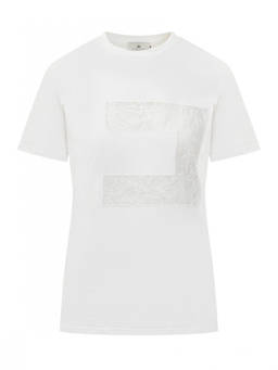 Elisabetta Franchi - White Logo Crew Neck T-Shirt