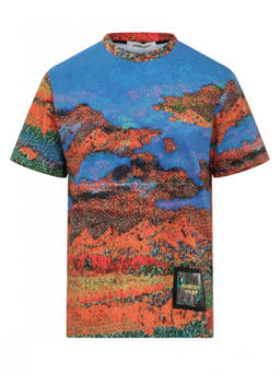 Ambush - Blue Printed Crew Neck T-Shirt (XS)