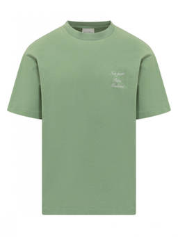 Drole De Monsieur - Green Graphic Crew Neck T-Shirt (XS)
