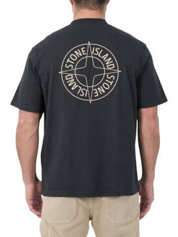 Stone Island - Black Logo T-Shirts
