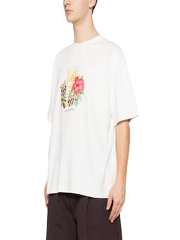 Drole De Monsieur - White Crew Neck T-Shirts (S)