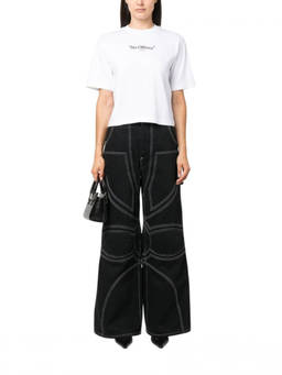 OFF-WHITE - White Graphic Crew Neck T-Shirt (XXS)