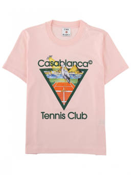Casablanca - Light Pink Graphic Crew Neck T-Shirt