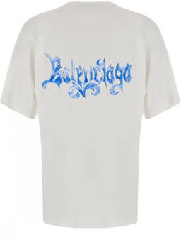 Balenciaga - Off White Logo Crew Neck T-Shirt