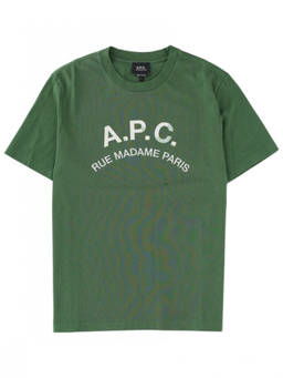 A.P.C. - Green Crew Neck Logo T-Shirt (S)