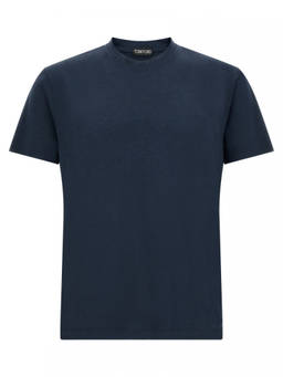 Tom Ford - Blue Solid Crew Neck T-Shirt