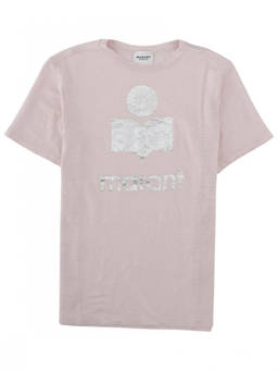 Marant Etoile - Light Pink Logo Crew Neck T-Shirt