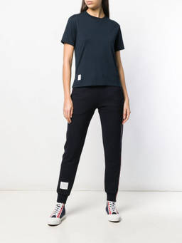 Thom Browne - Navy Blue Logo Patch T-Shirt