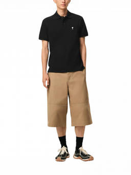 AMI Paris - Black Embroidery Logo T-Shirt