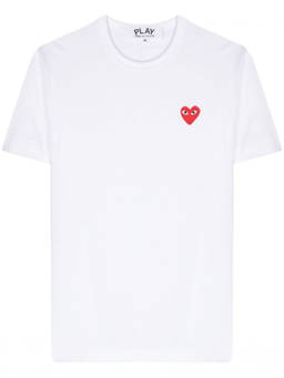 COMME des GARCONS - White Heart Cotton T-Shirt