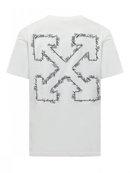 OFF-WHITE - White Graphic T-Shirt (XL)