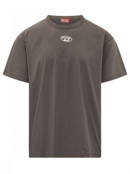 Diesel - Grey Crew Neck T-Shirts