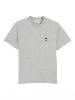 AMI Paris - Grey Solid Logo T-Shirt