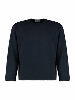 Stone Island - Navy Blue Long Sleeve Cotton T-Shirt