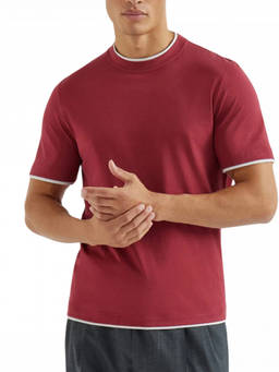 Brunello Cucinelli - Red Crew Neck T-Shirt (XL)