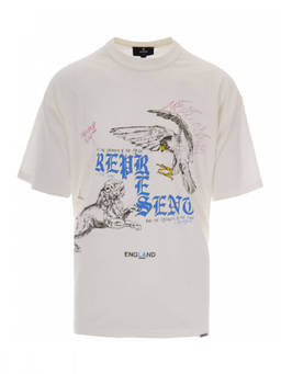 REPRESENT - White Crew Neck T-Shirts (S)