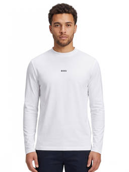 Boss - White Logo Full Sleeves T-Shirt