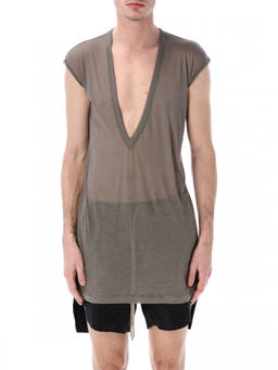 Rick Owens - Grey V Neck T-Shirt