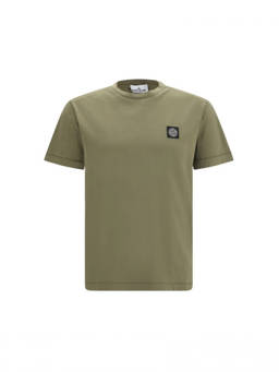 Stone Island - Green Solid Crew Neck T-Shirt
