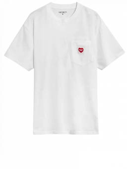 Carhartt WIP - White Round Neck Logo Patch T-Shirt