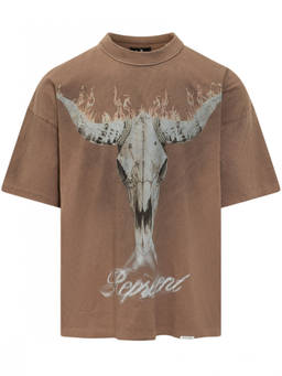REPRESENT - Brown Crew Neck T-Shirt