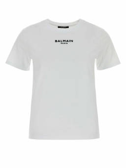 BALMAIN - White Logo Crew Neck T-Shirt