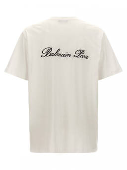 BALMAIN - White Signature T-Shirt