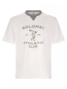 Brunello Cucinelli - White Graphic Crew Neck T-Shirt (3XL)