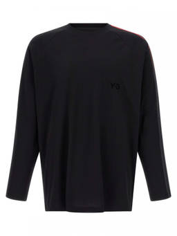 Y-3 - Black Solid Crew Neck T-Shirt