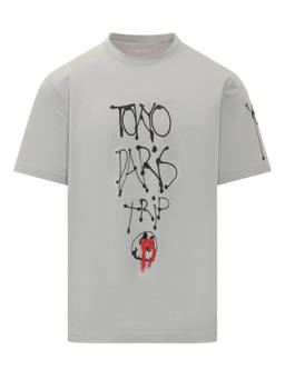 Y-3 - Light Grey Graphic T-Shirt