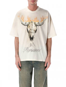 REPRESENT - Off White Crew Neck T-Shirt