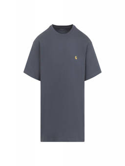 Carhartt - Grey Crew Neck Logo T-Shirt