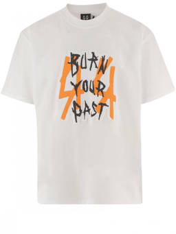 44 Label Group - White Graphic Crew Neck T-Shirt