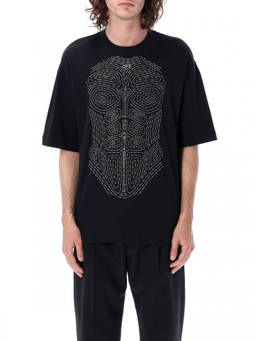 OFF-WHITE - Black Body Stitch Skate Tee