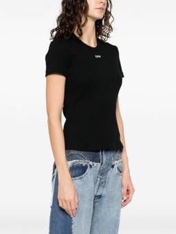 OFF-WHITE - Black Logo Cotton T-Shirt