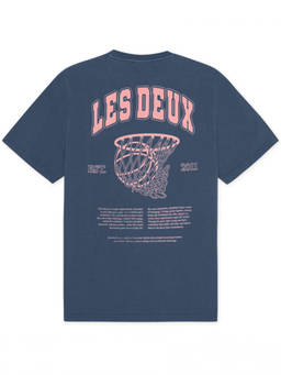 Les Deux - Dark Blue Logo T-Shirt