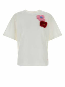 Fendi - White Crew Neck Patchwork T-Shirt (M)