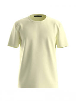 Boss - Yellow Solid Crew Neck T-Shirt