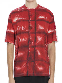 Moncler - Red Relaxed Graphic T-Shirt