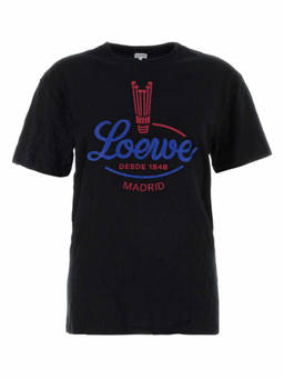 Loewe - Black Round Neck Graphic Print T-Shirt